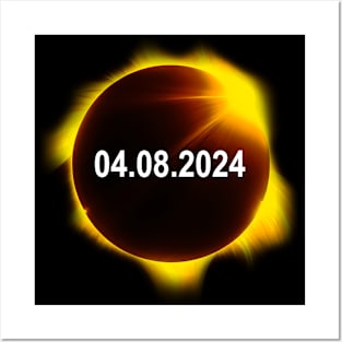 Total Solar Eclipse April 8, 2024 American Eclipse Posters and Art